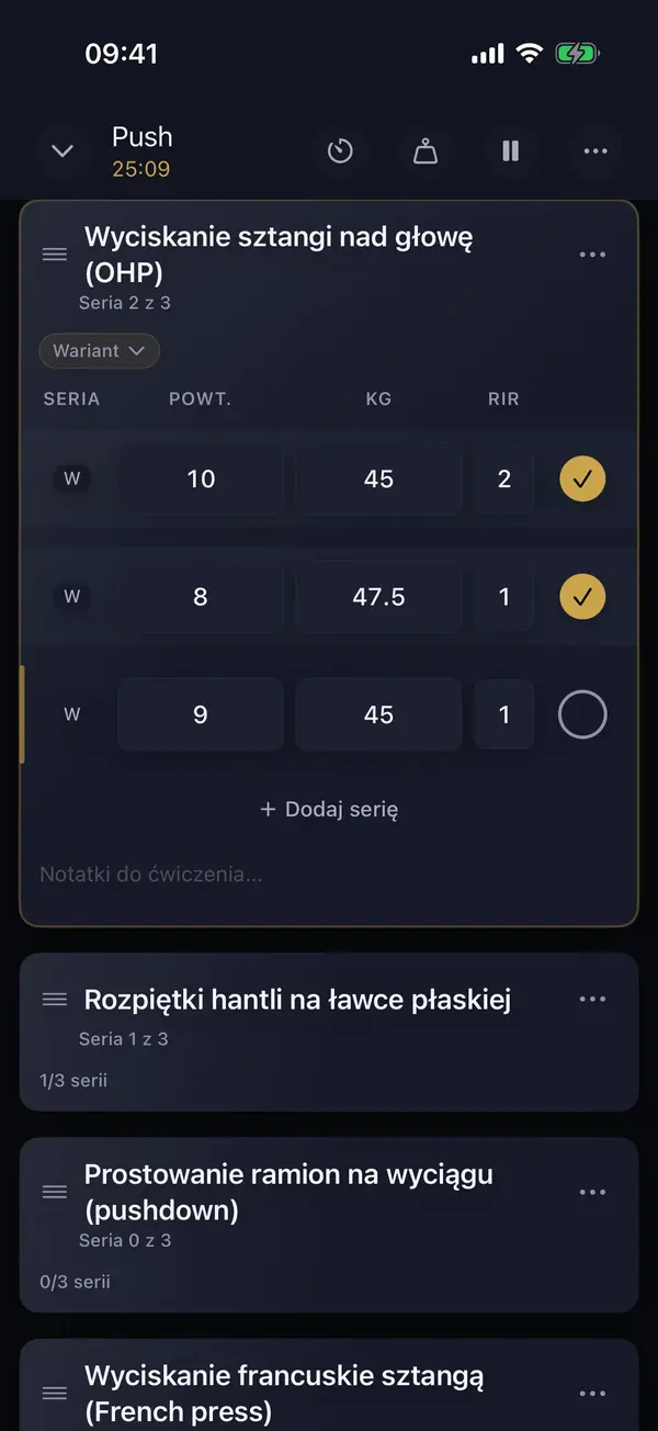 Aktywny trening + timer