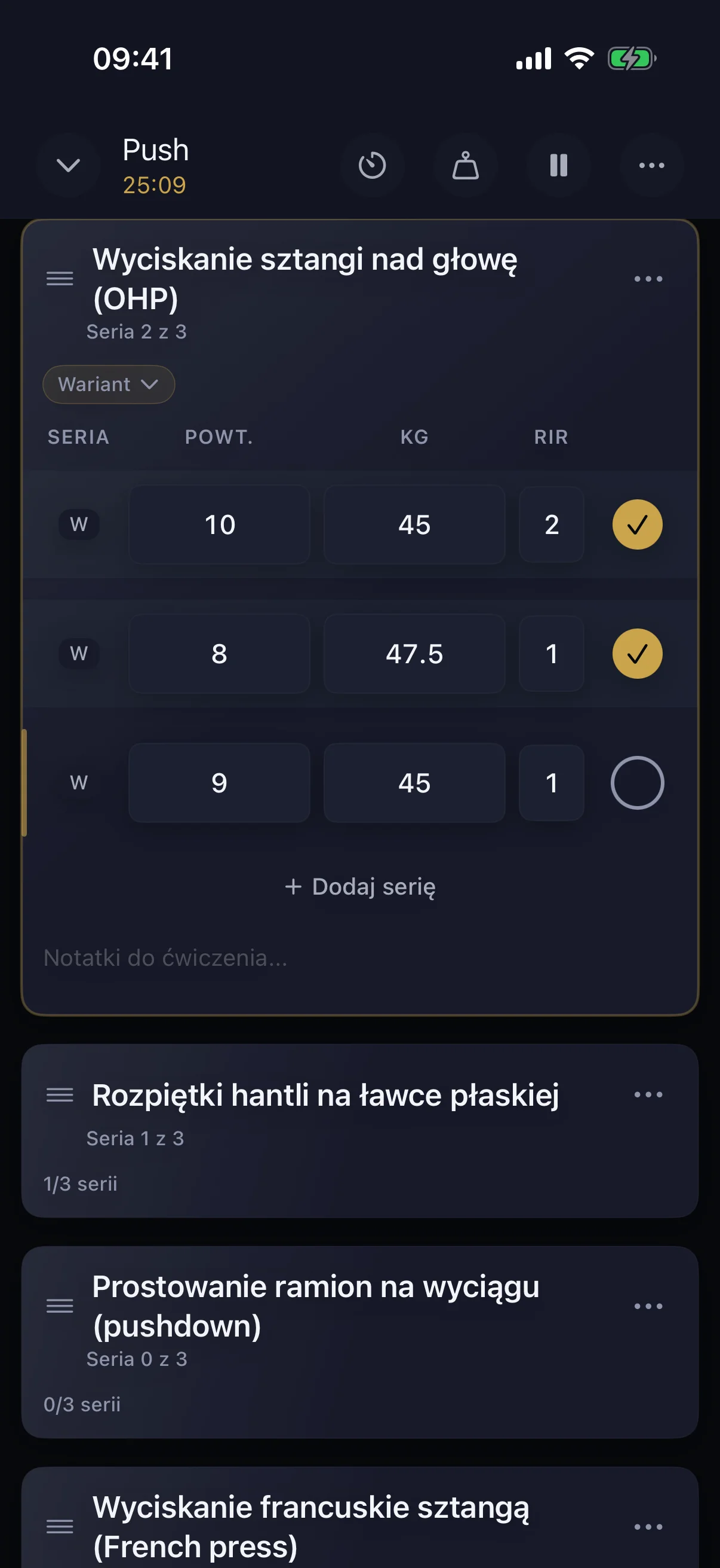 Aktywny trening + timer